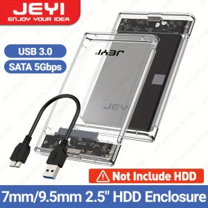 Jeyi 1pc 2.5'' External Enclosure, For 2.5 7mm 9.5mm Sata Hdd Ssd