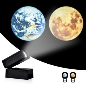 Moon Lamp Projector, Portable Planetarium Projectors, Outdoor Halloween Projector Lights, Mini Wall Lamp USB Night Light for Kids, Ghost Lights, Bedro