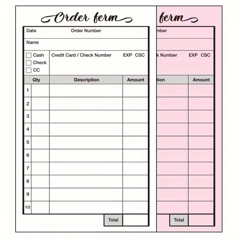 Order Book Sale Receipt Books Invoice Book For Business