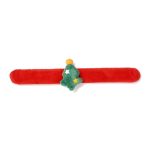 PandaHall Christmas Slap Bracelets, Snap Bracelets for Kids and Adults Christmas Party, Christmas Tree, Green, 24.5×2.5×0.2cm Alloy Green