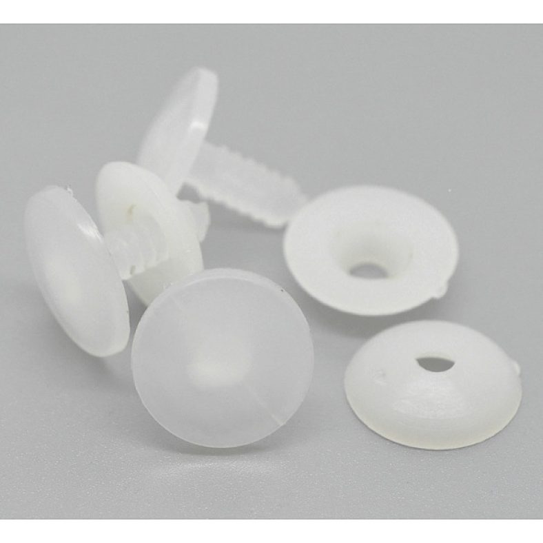 PandaHall Plastic Craft Doll Joints, Dolls Accessories For DIY Crafts, White, 20mm Plastic