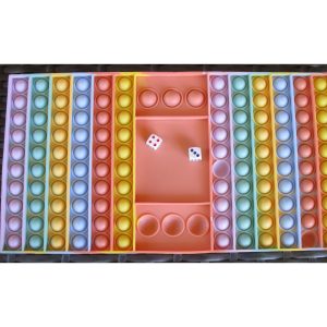 Pop Game Board with Dice & Game Ideas - Pastel