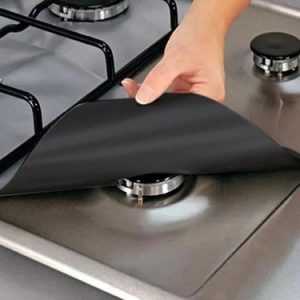 Reusable Non-Stick Liner for Gas Stovetops (4-Pack)