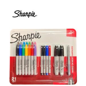 Sharpie® Permanent Markers, Assorted Tips & Colors, 21 ct.