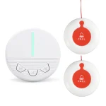 Wireless Elderly Panic Alarm System Caregiver Pager for Patient Personal Care Home Alert Nurse Call Receivers + Emergency Button