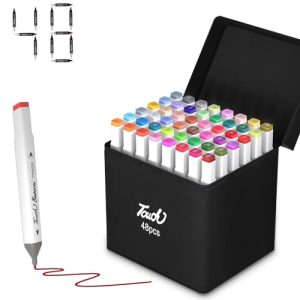wyewye 48 Colors Alcohol Markers,Art Supplies for Adults,Dual Tip Drawing Sketch Markers for Artists,Markers for Adults, Ideal Painting Markers for Dr