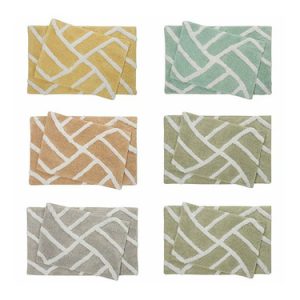 100% Cotton Plush Water Absorbent Bath Mat (2-Pack) - Beige