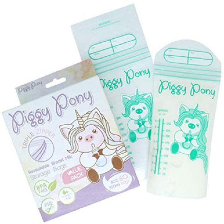 Reusable Triple Zipper Breast Milk Storage Bags – 9oz (60-Pack)
