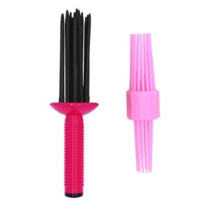 2PCS Curling Roll Comb, Curling Roll Comb for Curly Hair, Three Different Sizes of Styler for Curly Hair, Hair Curling Roll Comb, Hair Tools for Casua