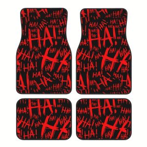 4 Pack Of Red And Black Rubber Car Mats - Universal Fit, Waterproof, Easy To Clean - Suitable For All Vehicle Types