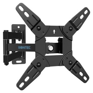 BONTEC 360°Rotation TV Wall Mount for 13-42 inch LED LCD OLED Flat Curved TVs Hold up to 55lbs, Articulating TV Mount with Tilt, Swivel, Extension, M