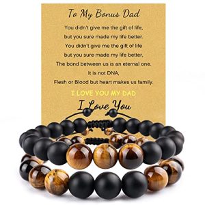 Father's Day Gifts from Daughter - Gifts For Dad from Daughter To My Dad Bracelet Gift Gifts for Men Gifts for Him Fathers Day Custom Gifts B-3 tiger