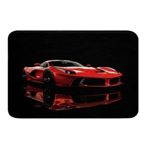 Feelyou Racing Car Bath Mats for Bathroom Non Slip Bathroom Rugs Cool Race Sports Car Floor Mats Set Ultra Thick Soft Microfiber Automobile Door Mats