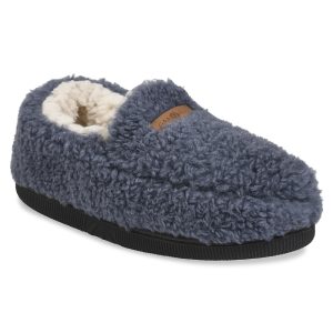 Gaahuu Faux Wool Mocassin Slipper for Womens - denim small berber slipper