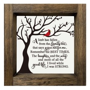 Memorial Gifts for Loss of Loved One in Heaven, Memorial Sign with Wood Frame for Table Wall Decor, Remembrance Gifts for Loss of Mom Dad, Sympathy Be