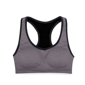 Racerback Seamless Sports Bra - Grey / XXL