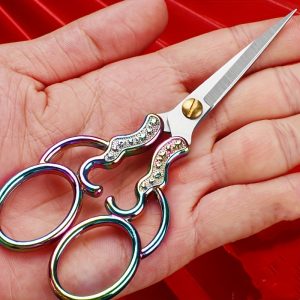 TEMU Stainless Steel Vintage Small Scissors Scissors Embroidery Scissors Antique Pointed Scissors Dragon And Phoenix Alloy Scissors Handmade Scissors