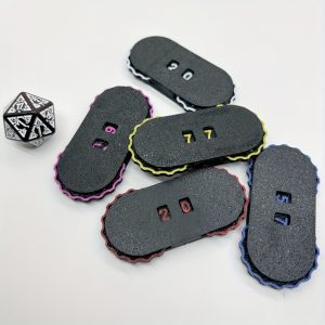 1pc Mini 3d Printed Life Counter For Mtg And Tabletop Rpgs - Portable Health For Card Games, Teen - Plastic Role Play Accessory, Suitable For 14+