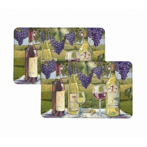 Bibb Home® Anti-Fatigue Cushioned Kitchen Mat (1 or 2-Pack) - Wine & Grape - 1-Pack