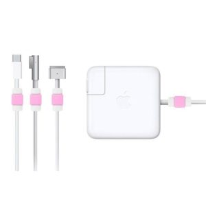 Cable Protectors for Apple MacBook Chargers (6-Pack) - Pink