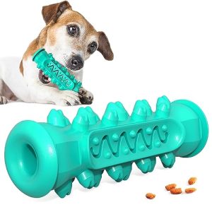 Dog Enrichment Toy & Grooming Comb Set, Puppy Teething Chew Toys for Small & Medium Breeds with Food Dispensing Features (Bone)