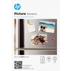 HP Picture Stickers 4 x 6 in. (101 x 152 mm) 25 sheets
