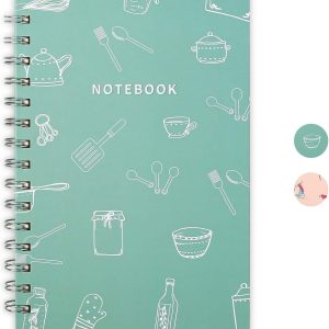 Lined Spiral Notebook College Ruled A5 Journal Book for Note Taking, 160 Pages Writing Journal for Office and Home School Supplies 5.8x8.2 inch - Gree