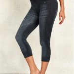 Modlily Black High Waisted Skinny Capri Leggings – L