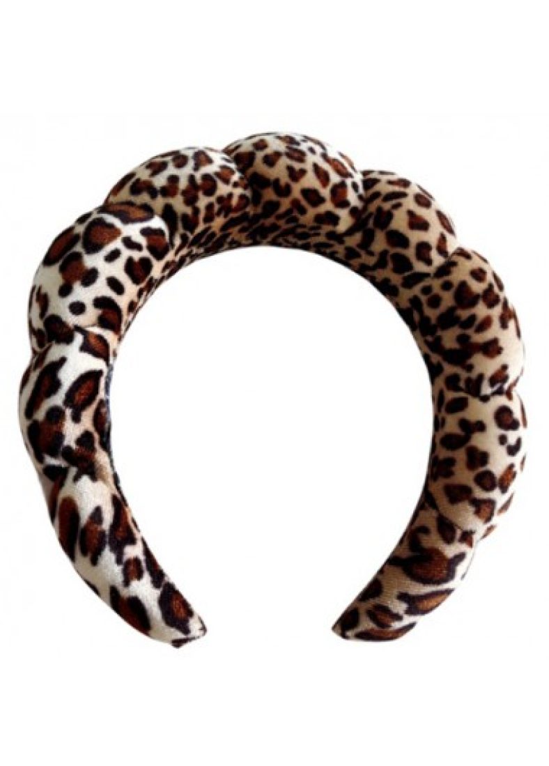 Modlily Dark Coffee Leopard Hair Accessory Headband – One Size