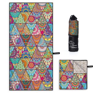 OCOOPA Microfiber Beach Towel Fast Drying, Extra Large 63" x 31" Sand Free Beach Towel Super Lightweight Towels for Swimming Pool, Camping, Picnic, Yo