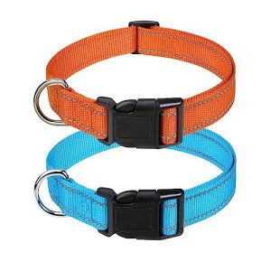 PaiPaitek 3/4 Inch Adjustable Dog Collar, E-Collar Replacement Strap Fit All Brands of Shock Training Collars and Bark Collars - Durable and Reflectiv