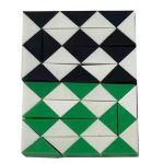 Ultra Mini Fidget Snake Cube Twist Puzzles (2-Pack) – Black/Green