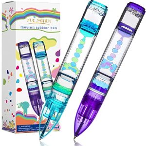 YUE MOTION Liquid Fidget Pens Fun Pens Party Favor Toy - Liquid Motion Bubble Sensory Autism toys for for Kids and Adults-Colorful Timer Pens for Clas
