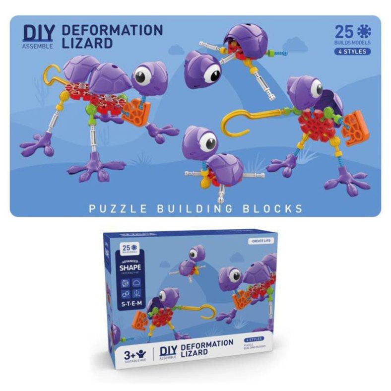 Zummy DIY Deformation Building Blocks – Lizard