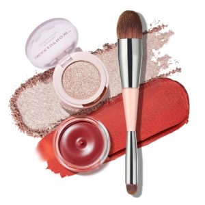 Cream Blush For Cheeks and Eye, Shimmer Eye Shadow Palette Pigmented Pink Blush Make Up Sets #001 Withered Rose 0.12 Ounce (Pack of 1) #001