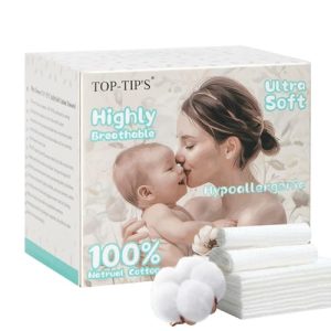Disposable Face Towel, 100% Cotton, Soft & Skin Friendly Face Towelettes Disposable, Makeup Remover Dry Wipe for Women Cleansing, Facial Towels Dispos