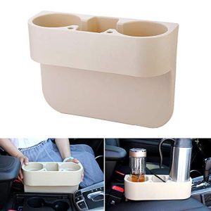 Heart Horse Car Gap Filler, Console Side Pocket, Car Seat Pocket Organizer for Cellphones Wallet Coin Key and Cup Holder Suitable Beige