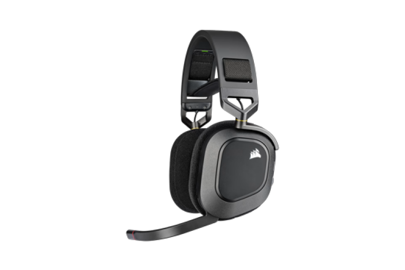 HS80 RGB WIRELESS Premium Gaming Headset with Spatial Audio — Carbon