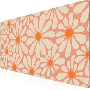 iCasso Desk Mat, Desk Matt for Desktop, Cute Desk Pad Mat, XXL Large Mouse Pad for Desk, Anti-Slip Big Mousepad with Stitched Edges, Keyboard Pad Mous