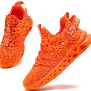 koppu Kids Shoes Running Shoes Girls Boys Primary School Students Sports Shoes Spring and Autumn Casual Shoes 9 Toddler Orange-04