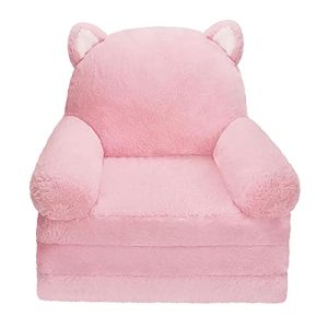 MONKISS 2-in-1 Toddler Couch Chairs Comfy, Kids Chair Couch, Mini Couch, Flip Out Sherpa Kids Sofa, Baby Couch, Chair for Toddlers 1-3, Kids Lounge Ch