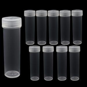 TEMU 10/5 Pcs Plastic Vials With Caps, Small Storage Containers For Solutions, Shampoos, Pigments, Perfumes, Leakproof & Portable Dispenser Bottles