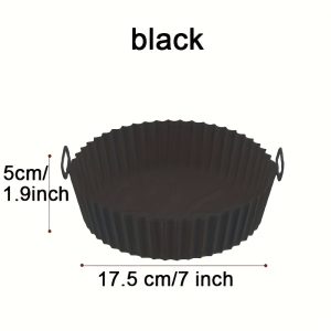TEMU 1pc Reusable Silicone Fryer Liner, , Food-safe, Versatile Accessory For Air Fryers, Cooking Tool, With Compatible With Most Air Fryers For No