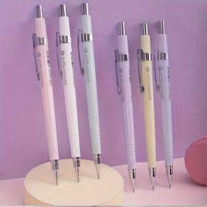 TEMU 6pcs 0.5mm Mechanical Pencil Set,pastel Art Mechanical Pencils For Drawing& Sketching, Cute Pencils Mechanical For Girls Women Students.