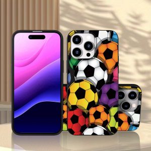 TEMU Fashionable, Popular, Personalized, Footballs , Luxury Shockproof Silicone Mobile Phone Case, Compatible For Iphone Series. Gift/birthday Gift