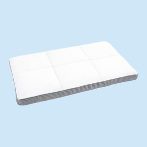 YOUR MOON Ultra Thin Flat Pillows Standard Size for Sleeping, 2.7 Inch Slim Pillows for Stomach Sleeper, Soft Down Alternative Bed Pillows (Plaid Whit