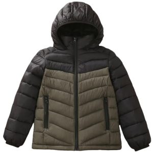 Boys Girls Toddlers Lightweight Hooded Puffer Jacket Kids Winter Coat Warm Comfy Outerwear
