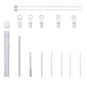COLAYERIST 16 PCS Punch Needle Kit, Punch Needle Tool Adjustable Punch Embroidery Needles Kits, Punch Needle Kits Adults Beginner, DIY Craft Stitching