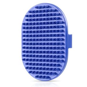 Dog bath brush, ROPO rubber massage pet shampoo brush, used for pet grooming, removing shedding fur, combing tangles and dead fur, suitable for pet do