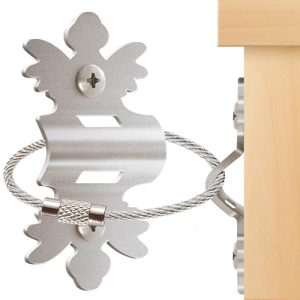 HAOWIN 10-Pack Angels Metal Anti Tip Furniture Anchors for Baby Proofing Heavy Duty Furniture Wall Anchor Earthquake Furniture Straps for Shelves Dres